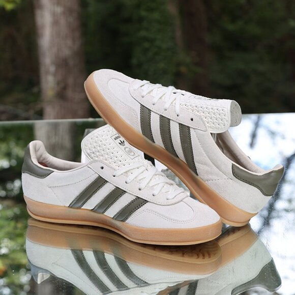 Adidas Gazelle Indoor White Olive Strata - Picture 8 of 15